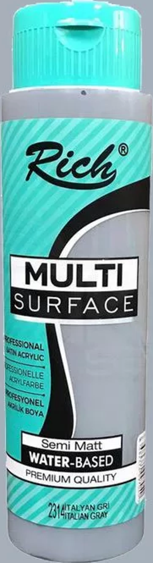 Multi Surface Akrilik Boya 500cc 2314 İtalyan Gri