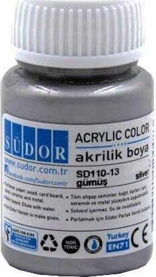 Akrilik Boya 40 ml Metalik Gümüş