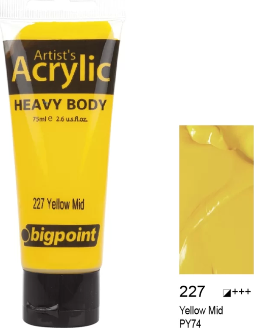 Akrilik Boya 75 ml Yellow Mid 227