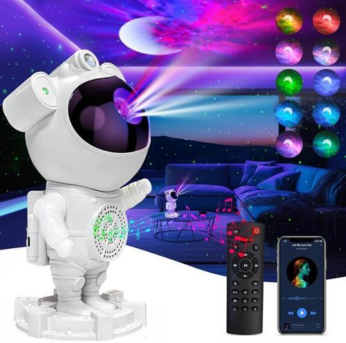 Astronot Projektör Bluetooth Bağlantılı ve Uzaktan Kumandalı Gece Lambası