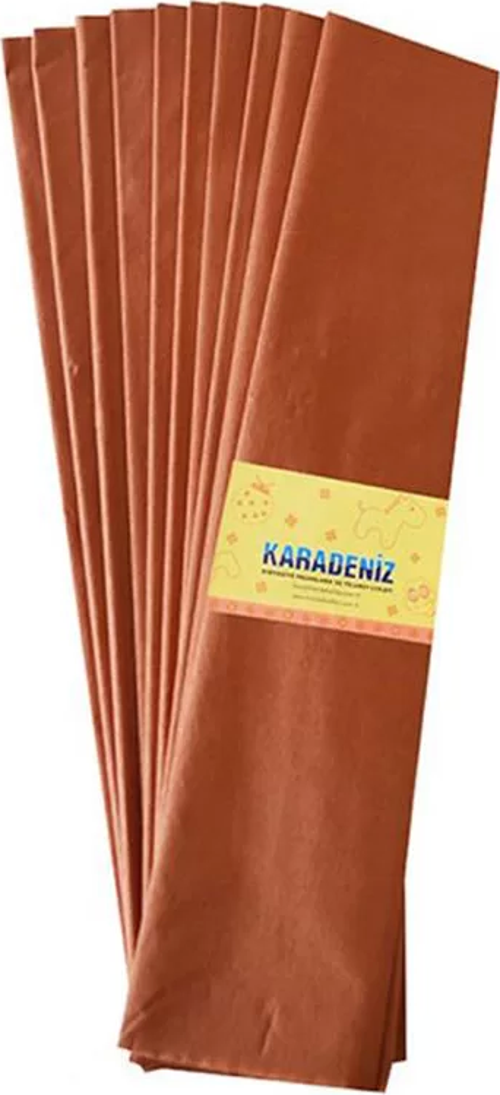 Lüx Krapon Kağıdı 10lu 50cmx2m Kahverengi