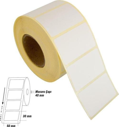 Çok Amaçlı Termal Etiket 30x50mm (1000 li)