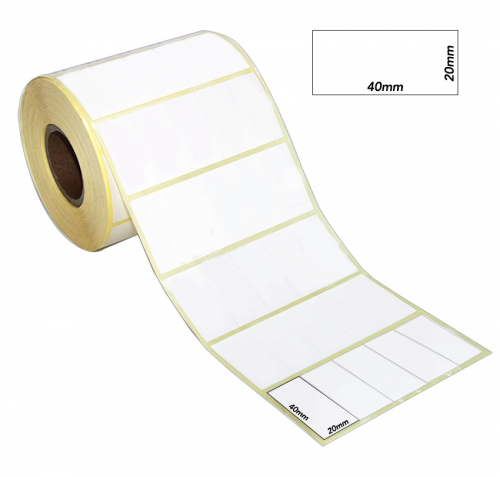Termal Barkod Etiketi 40x20mm Yanyana 5 li Bitişik (5000 li)