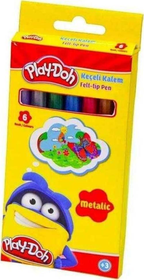 Playdoh Metalik Keçeli Kalem 6'lı