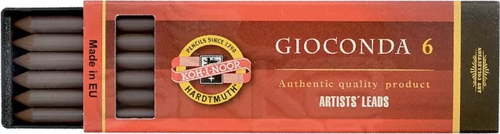 Gioconda Grafit Uç 5.6 x 120mm 6lı 4378 Dark Brown Sepia
