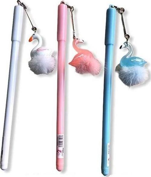 Peluşlu Flamingo Jel Kalem SC2001