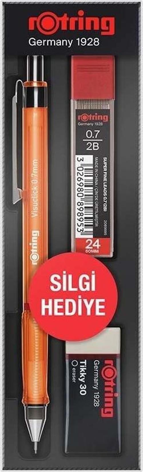 Visuclick Versatil+Min+Silgi 3’lü Okul Seti- 0.7 mm Turuncu