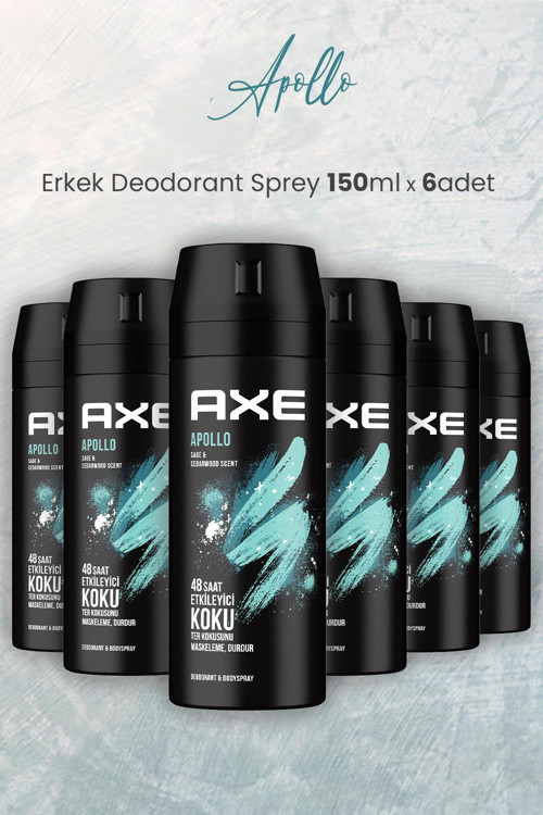 Apollo Erkek Deodorant Sprey 150 ml x 6 Adet