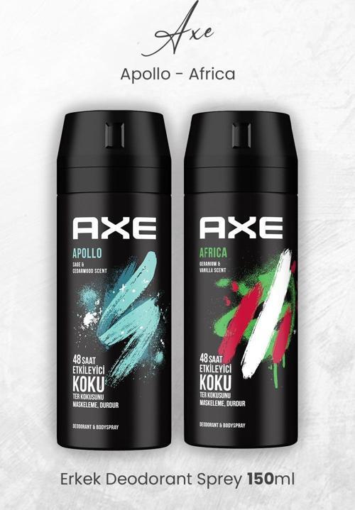 Erkek Deodorant Sprey Apollo ve Africa 150 ml
