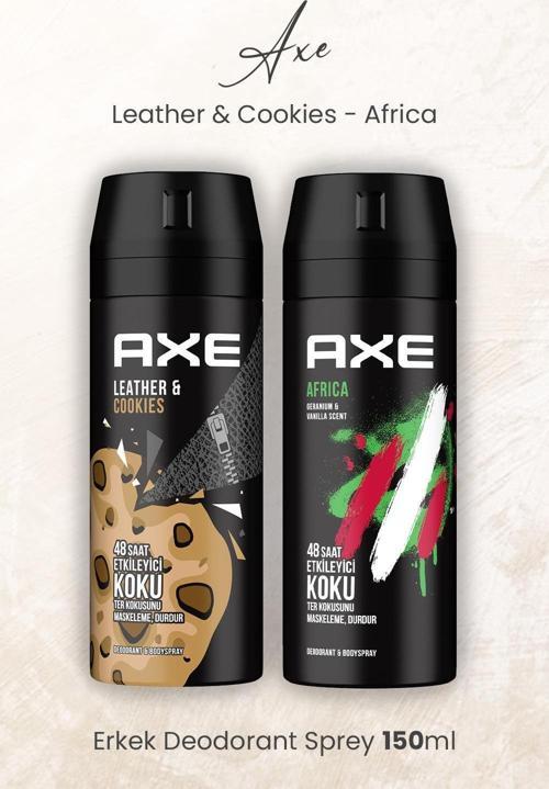 Erkek Deodorant Sprey Leather & Cookies ve Africa 150 ml