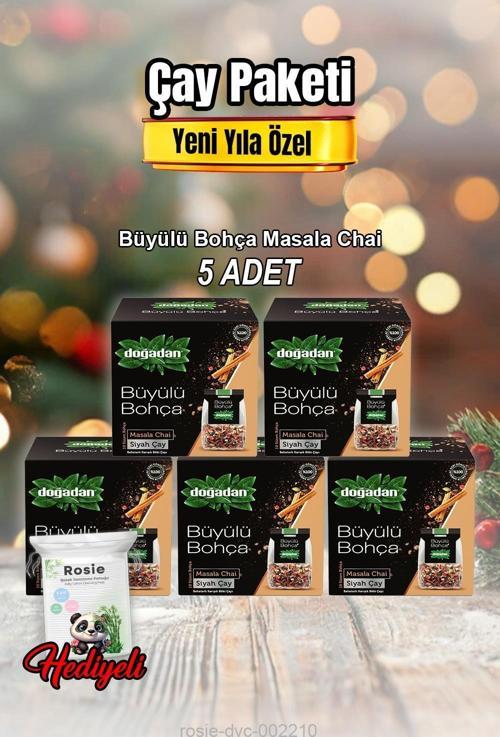 Büyülü Bohça Masala Chai 10'lu X 5 ve Rosıe Pamuk