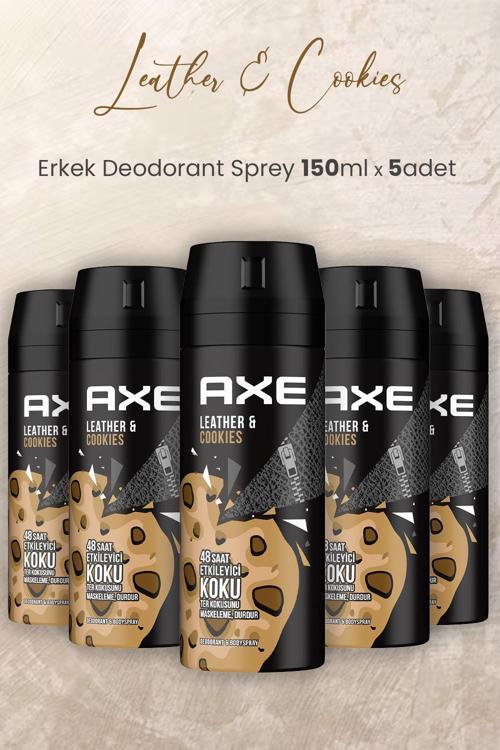 Leather & Cookies Erkek Deodorant Sprey 150 ml x 5 Adet