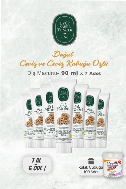 90 ml Ceviz Özlü Diş Macunu 7 AL 6 ÖDE ve Lux Pamuk Çubuğu