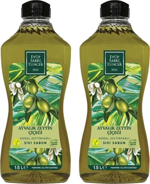 Ayvalık Zeytin Çiçeği 1,5 lt Sıvı Sabun Doğal Zeytinyağlı x 2 Adet