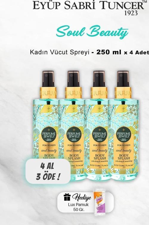 4 AL 3 ÖDE Eyüp Sabri Tuncer Vücut Spreyi Soul Beauty 250 ml, Pamuk Hediyeli