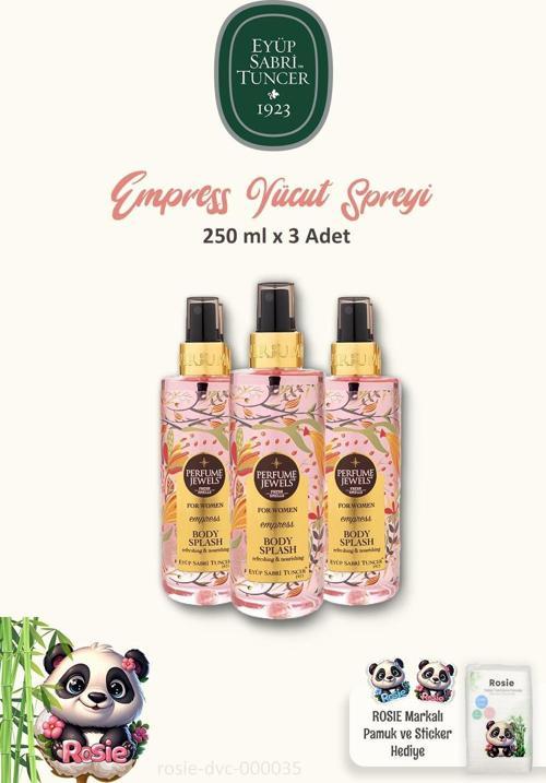 3 Adet Body Splash Empress 250 ml ve ROSIE Pamuk 60'lı