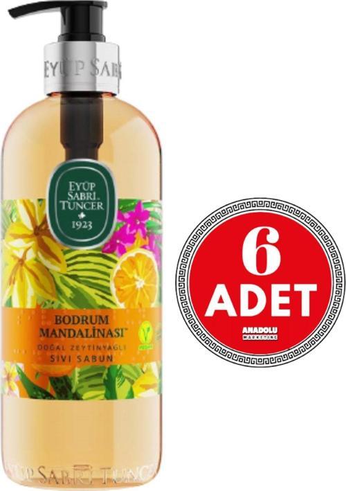 Bodrum Mandalinası Doğal Zeytinyağlı Sıvı Sabun 500 ml x 6 Adet
