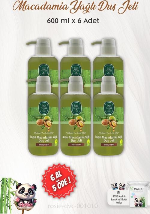 6 AL 5 ÖDE Eyüp Sabri Tuncer Doğal Macadamia Yağlı Duş Jeli 600 ml ve ROSIE