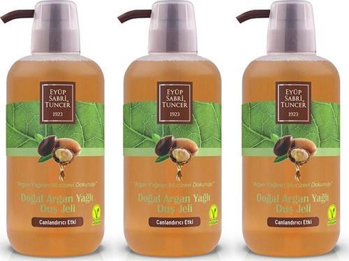 Doğal Argan Yağlı Duş Jeli 600 ml Pet Şişe X 3 Adet