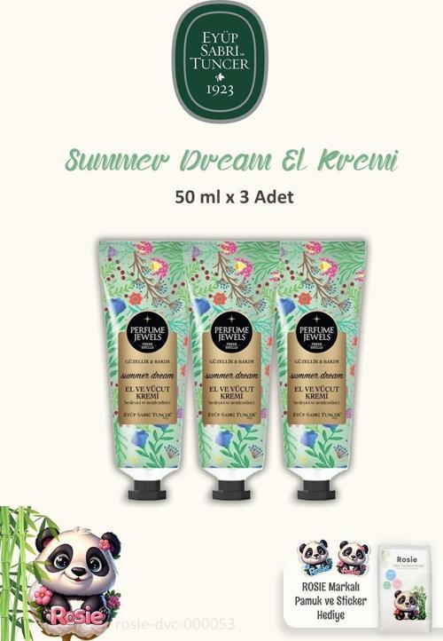 3'lü Perfume Jewels Summer Dream El Kremi 50 ml ve ROSIE