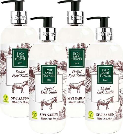 Doğal Eşek Sütlü Sıvı Sabun 500 ml x 4