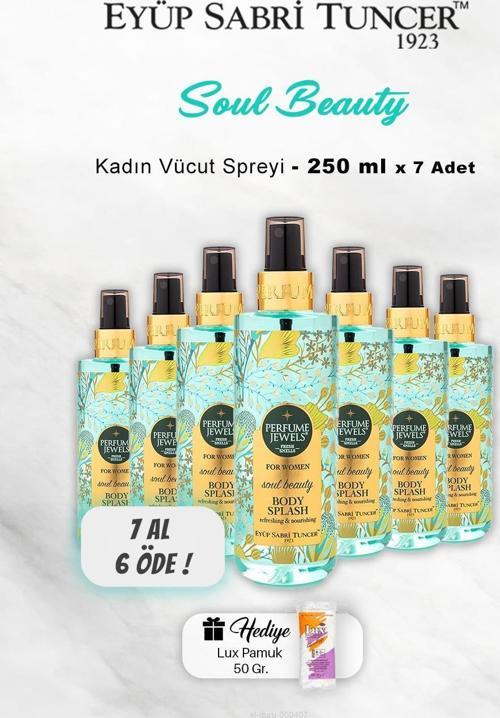 7 AL 6 ÖDE Eyüp Sabri Tuncer Vücut Spreyi Soul Beauty 250 ml, Pamuk Hediyeli,