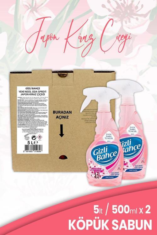 Japon Kiraz Çiçeği Oda Spreyi 5 lt ve 500 ml x 2 Adet