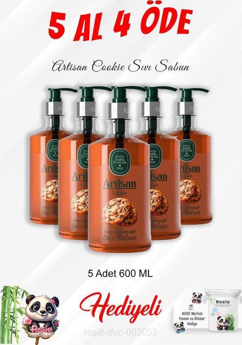 Artisan Cookie Sıvı Sabun 600 ML 5 Al 4 Öde ve Rosie Pamuk