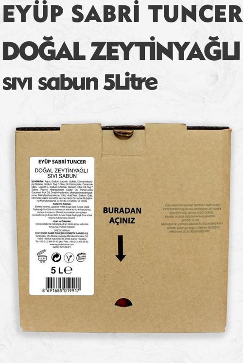 Doğal Zeytinyağlı Sıvı Sabun 5 Litre