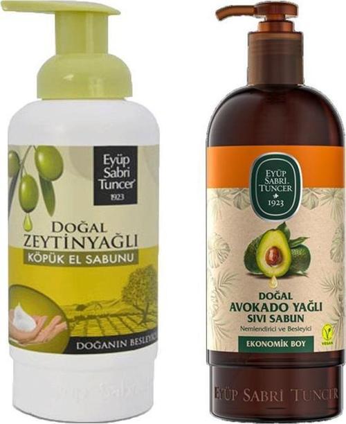Köpük El Sabunu Zeytinyağlı ve Sıvı Sabun Avokado Yağlı