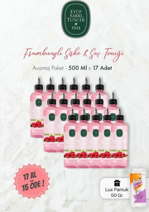 Frambuazlı Sirke & Saç Toniği 500 ml 17 AL 15 ÖDE ve Pamuk