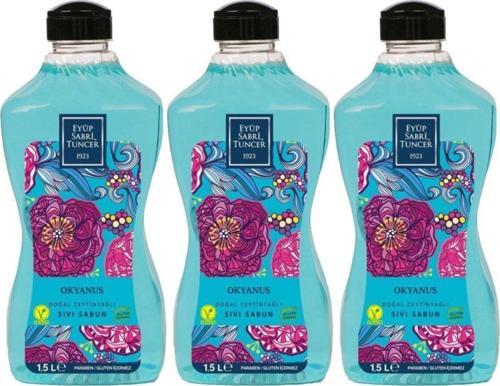 Doğal Zeytinyağlı Sıvı Sabun Okyanus 1500 ML Pet Şişe x 3