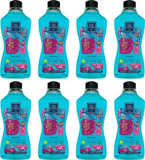 Doğal Zeytinyağlı Sıvı Sabun Okyanus 1500 ML Pet Şişe x 8