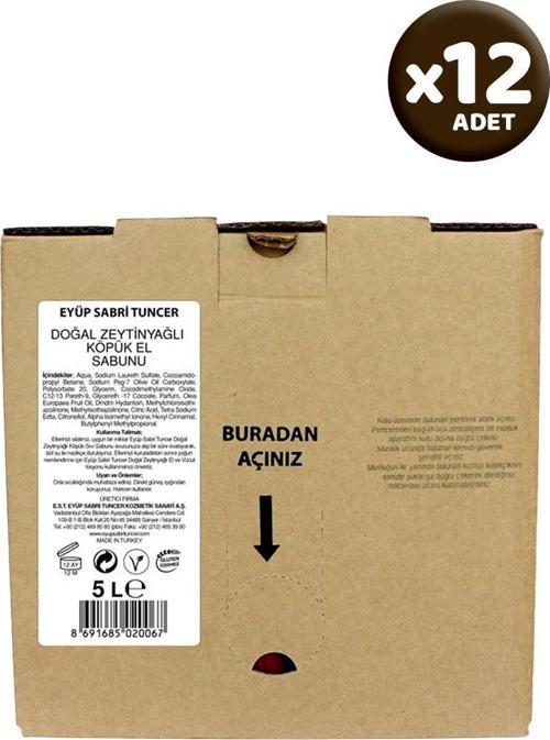 Köpük Sabun Zeytinyağlı 5000 ml x 12 Adet