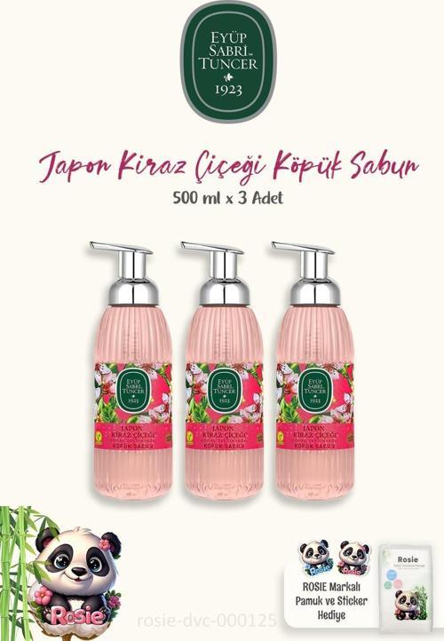 Zeytinyağlı Japon Kiraz Çiçeği Köpük Sabun 500 ml ve ROSIE