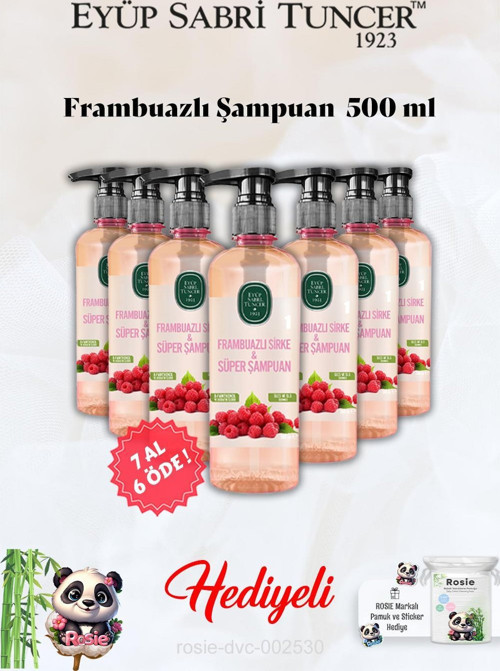 Frambuazlı 500 ml Şampuan 7 AL 6 ÖDE Eyüp Sabri Tuncer ve Rosie Hediye
