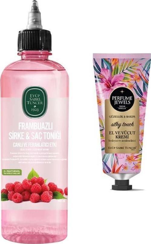 Frambuazlı Sirke & Saç Toniği 500 ml Ve Pj El Ve Vücut Kremi Sılky Touch 50 Ml