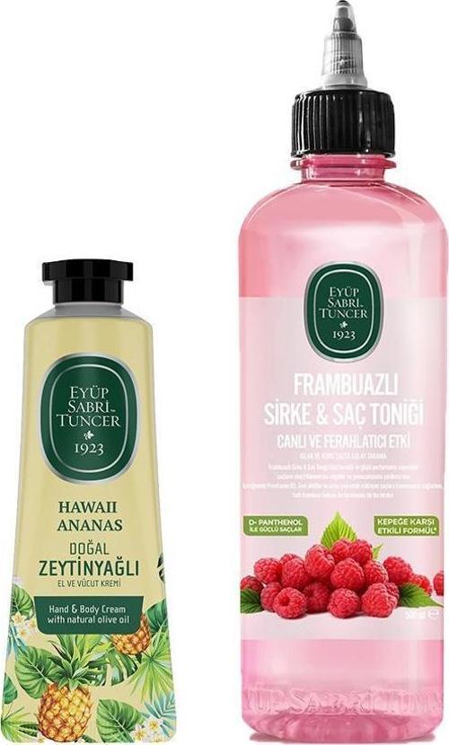 Frambuazlı Sirke & Saç Toniği ve El ve Vücut Kremi Havaii Ananas