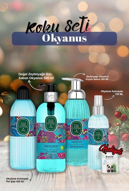 Okyanus Kolonya 150ml ve 400ml, Köpük ve Sıvı Sabun 500ml ve Rosie Pamuk