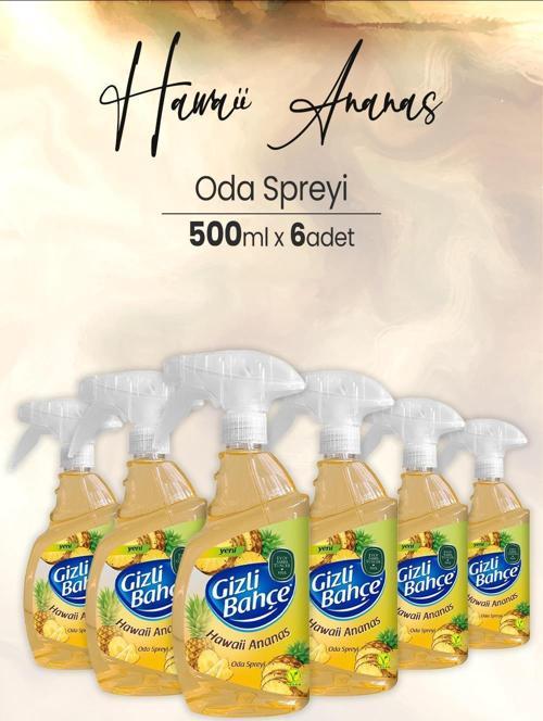Yeni Nesil Oda Spreyi Hawaii Ananas 500 ml x 6 Adet