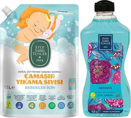 Sıvı Sabun Okyanus ve Bebek Çamaşır Deterjanı 1500 ml