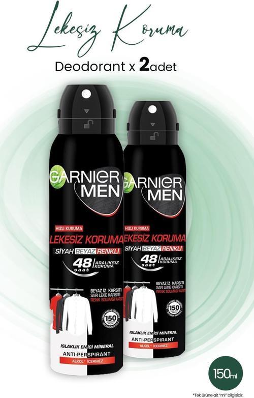 Men 48H Lekesiz Koruma Erkek Deodorant 150 ml x 2 Adet
