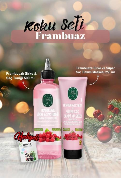 Saç Bakım Maskesi  250 ml, Tonik 500 ml Frambuaz ve Rosie Hediye
