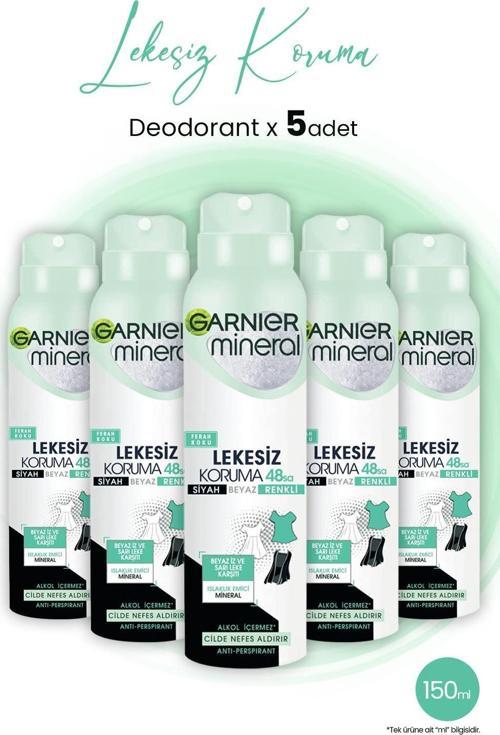 Mineral Lekesiz Koruma Ferah Sprey Deodorant 150 ML x 5 Adet