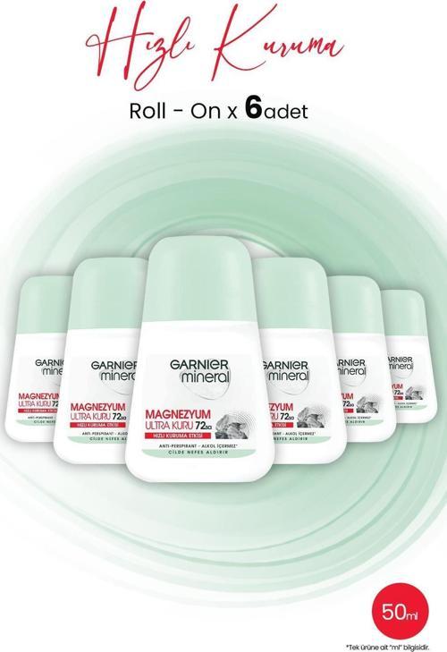 Mineral Magnezyum Ultra Kuru Roll-On 72 Saat x 6 Adet