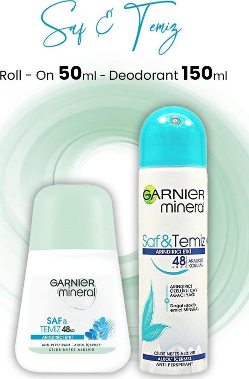Mineral Saf ve Temiz Roll-On 50 ml ve Deodorant 150 ml
