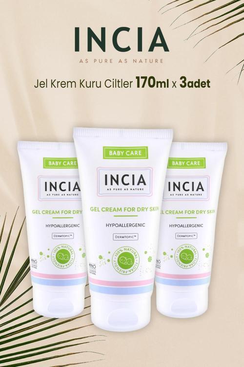 Incia Doğal Jel Krem Kuru Ciltler 170 ml x 3 Adet