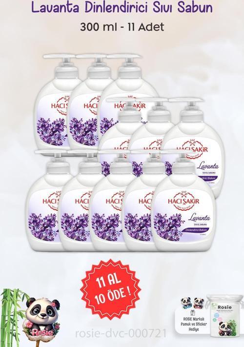 11 AL 10 ÖDE Hacı Şakir Lavanta Dinlendirici Sıvı Sabun 300 ml ve ROSIE