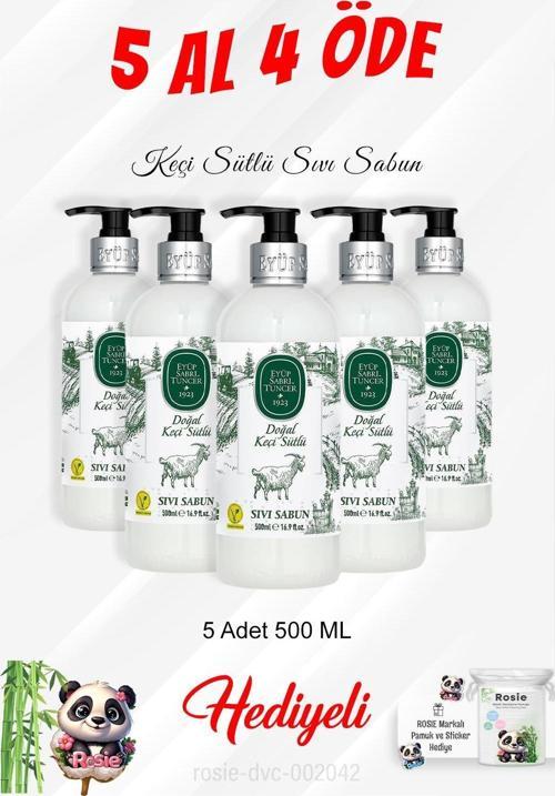 Sıvı Sabun Keçi Sütlü 500 ML 5 Al 4 Öde ve Rosie Pamuk