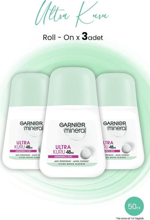 Mineral Ultra Kuru Roll-On 48 Saat x 3 Adet
